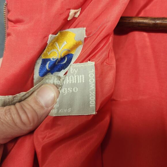 Countess Ebba Von Eckermann Vtg 60s Dress Womens Wool Pink Sweden Tagged 16 - Picture 13 of 16